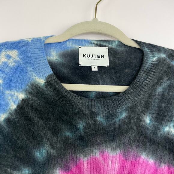 Kujten Tie Dye Cashmere Luxury Sweater Women's size 4 100% Cashmere - Picture 2 of 15